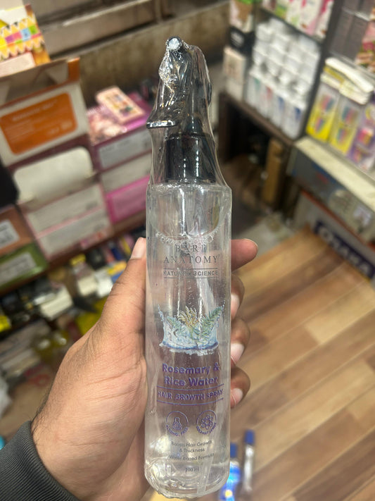 Bare Anatomy Rosemary Water Spray for Hair Growth & Thickness with Rice Water – 200ml