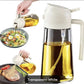 470ml Kitchen Glass Oil Sprayer Bottle | 2‑in‑1 Olive Oil Dispenser | Transparent Premium Quality ( Random Colour)