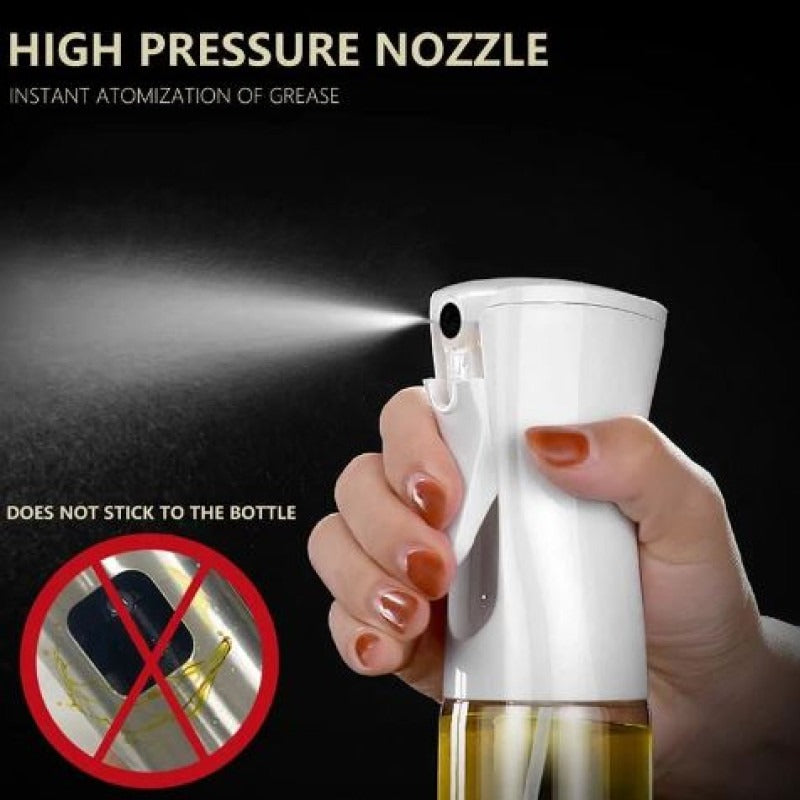 Edible Oil Spray Bottle | 220ml Glass Bottle | With Brush | Refillable | For Air Fryer, Baking &amp; Grilling ( Random Colour)