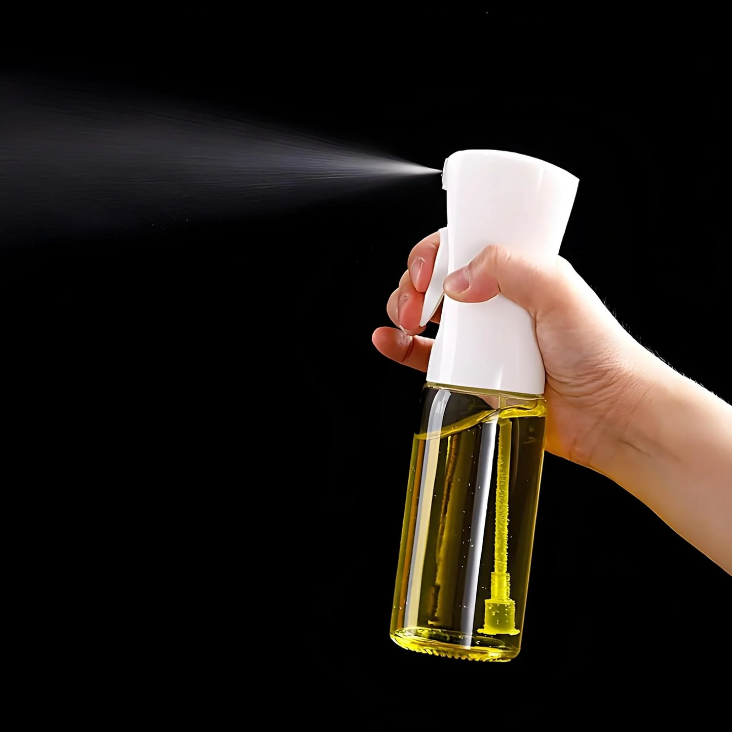 Edible Oil Spray Bottle | 220ml Glass Bottle | With Brush | Refillable | For Air Fryer, Baking &amp; Grilling ( Random Colour)